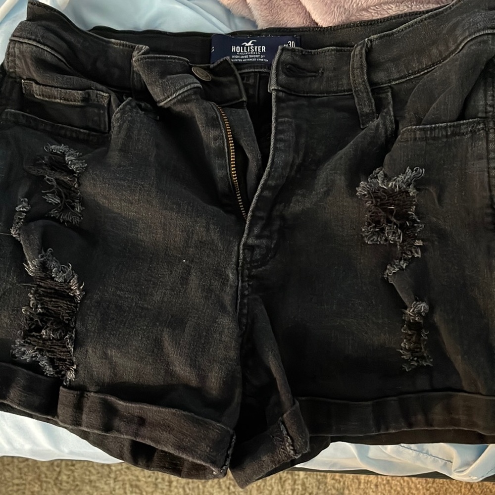 Black Hollister jean shorts